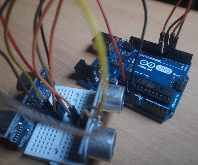 Step 4 Connect Trig and Echo Pin of sensor 2 to Pin 5 and Pin 6 of the Arduino respectively